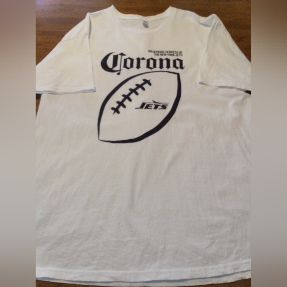 Corona An Official Cerveza Of The New York Jets White XL T-Shirt